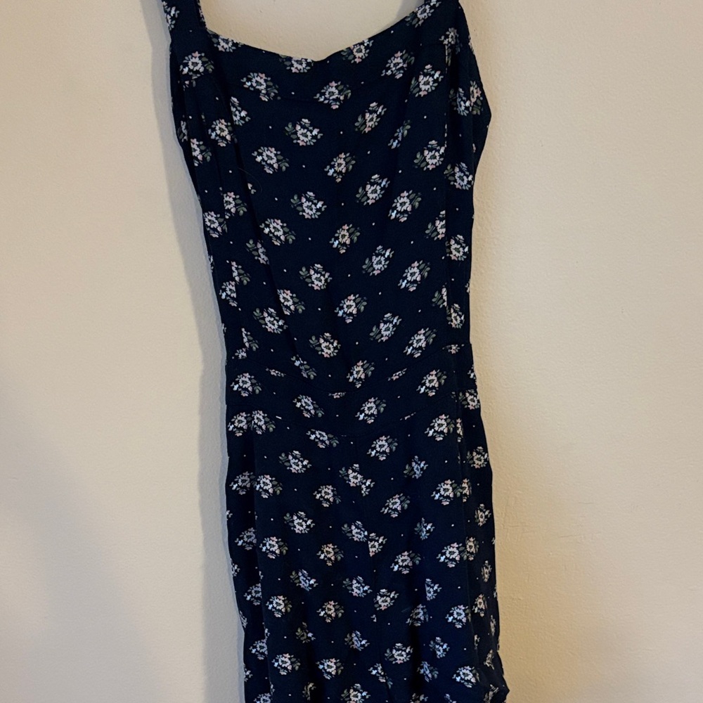 Hollister Navy Blue Floral Mini Dress